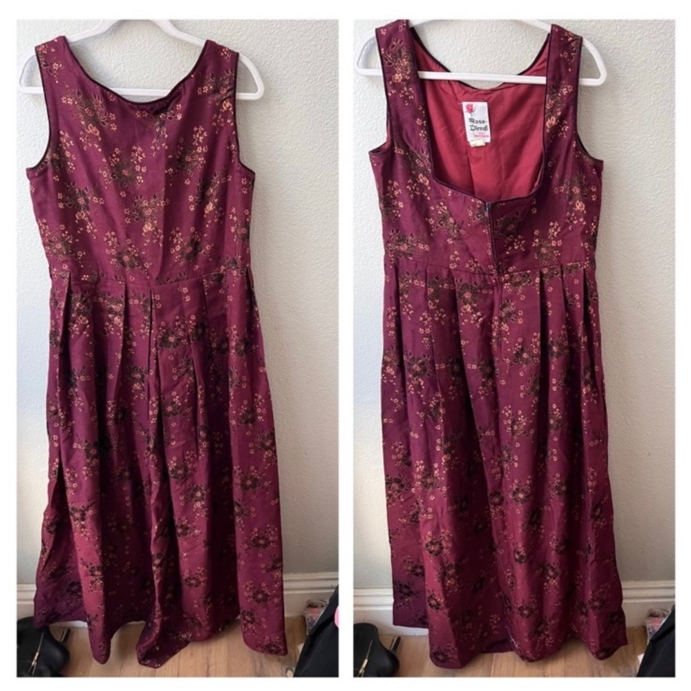 Authentic German Maxi Floral Dress/Dirndl - Perfect for Oktoberfest! (Size 14)